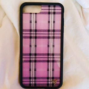Lavender Plaid Wildflower iPhone Case